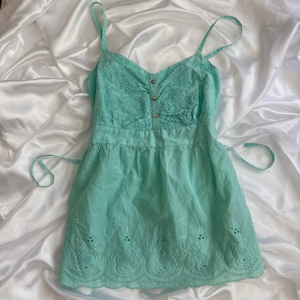 F&F  Embroidered Eyelet Cotton Camisole Top Back NWT Size 12